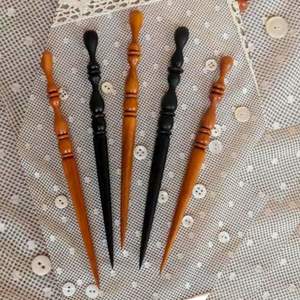 Needlework <b>Accessory</b> Wooden Laying Tool Original Manufacturer Handmade Custom Design Multi Color Set of 5 Dark Wood - Product Image 3