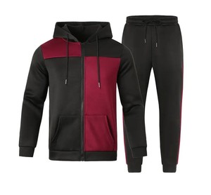 Traje de chándal de invierno para hombre de calidad profesional 100% algodón estampado pantalones de chándal Conjunto de sudadera diseño único logotipo transpirable - Product Image 2