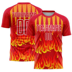เสื้อฟุตบอลแบบซับลิเมชั่นสั่งทำขายส่ง น้ำหนักเบา แห้งเร็ว ระบายอากาศได้ดี ผลิตจากโพลีเอสเตอร์ 100% แขนสั้น ชุดฟุตบอลแบบ unisex - Product Image 5