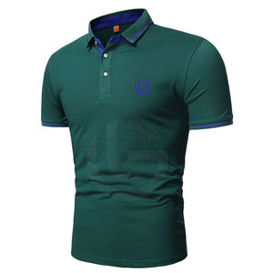 Alta calidad 100% algodón hombres para Polo secado rápido ajuste cómodo patrón sólido tela de punto de alta calidad - Product Image 2