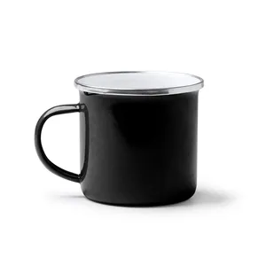 Mug en émail rétro Astoria, articles promotionnels personnalisés pour boissons - Product Image 1