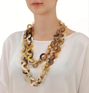 Collar de cuerno de buey de búfalo ecológico Natural hecho a mano indio para mujer estilo de cadenas religiosas con perla para regalos de bodas - Product Image 6