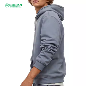 Sweat-shirts à capuche unisexes rouges personnalisés en gros, haute qualité, épaules tombantes, respirants, séchage rapide, 100% coton molletonné/french terry - Product Image 2