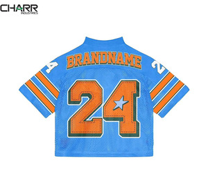 Camiseta de fútbol americano personalizada para hombre, ropa deportiva transpirable de malla corta, a rayas uniforme de equipo, número personalizado, servicio OEM, 2025 - Product Image 6