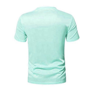 2025 Custom Design <b>Men's</b> <b>T</b>-<b>Shirt</b> Slim Fit Breathable 100% Cotton Fabric with Logo Mint <b>Green</b> Plain Color - Product Image 3