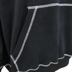 Ensemble de vêtements de sport coupe ajustée en polaire technique pour hommes en gros 100% survêtement en coton avec pantalon empilé et sweat à capuche écologique - Product Image 4