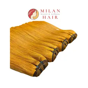 Wholesale Color Hair Super Double Drawn Human Hair Extensions Weft And Bundles Luxury, Silk Hair The Best Supplier