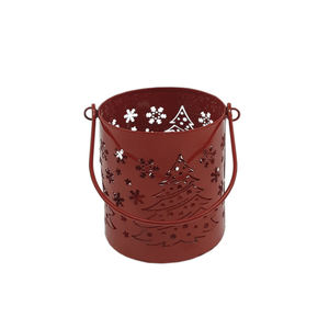 Lanterne à bougie en métal en vrac faite à la main couleur Mehroon pour la décoration d'éclairage de mariage et de noël lanternes suspendues - Product Image 1