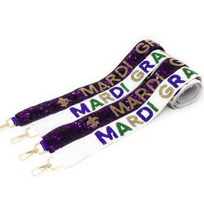 Ceinture pour femme en perles de rocaille brodées à la main, style Mardi Gras, fabriquée en Inde, tendance Mardi Gras - Product Image 1