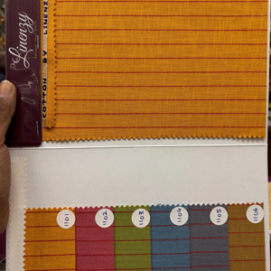 Tela de rayas de lino y algodón Premium de 58 pulgadas de ancho de alta calidad, Material de camisa elegante tejido para niños y niñas - Product Image 1