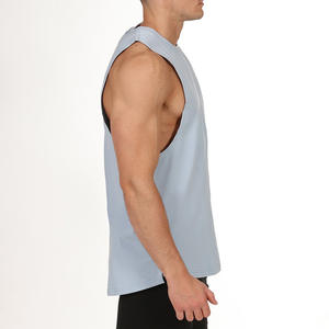Breathable <b>Men's</b> Cotton/Bamboo Fiber Street Style Tank Top Quick-Dry Unisex Gym Undershirt for Fitness Training <b>Running</b> <b>Vest</b> - Product Image 6