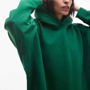 Nouvelle vente chaude longue velours blanc surdimensionné Streetwear à capuche pour les femmes 100% coton matériel respirant poids lourd personnalisé avant - Product Image 2