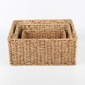 Panier de rangement en rotin écologique personnalisé professionnel Organisation de la maison gratuite du fabricant du Vietnam - Product Image 4