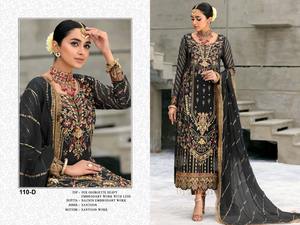 Traje paquistaní bordado y piedra para mujer, traje pesado Fox Georgette, super hit collection - Product Image 5