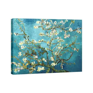 Arte Almendro flor moderno enmarcado Floral Giclee lienzo impresiones de Van Gogh pinturas y lienzo de artes de pared