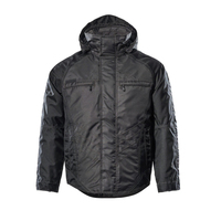Blouson de moto coupe-vent bleu-gris pour homme, col montant, fermeture éclair, coupe classique, style motard, veste softshell