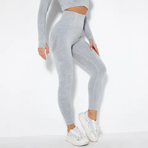 Leggings de yoga taille haute personnalisés OEM pour femmes - Extensible dans les quatre sens, respirant, vêtements de sport pour la salle de sport et le fitness - Product Image 2