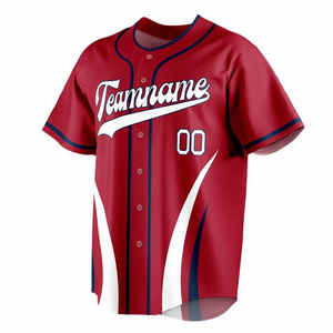 Bonne qualité dernière conception maillots de sport/baseball hommes maille tissu Baseball uniforme ensembles chemise broderie - Product Image 2