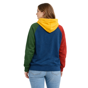 Ensemble assorti de sweats à capuche color block pour chiens et propriétaires – Confortables et élégants pour animaux et humains - Product Image 4