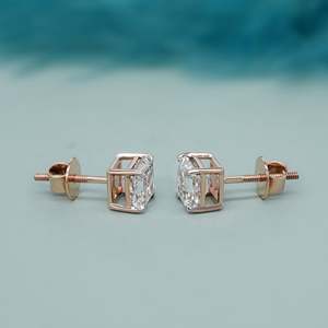 Boucles d'oreilles en diamant de laboratoire pour femmes - Certifiées IGI, 4 griffes, élégantes, pour mariages et usage quotidien - Product Image 3