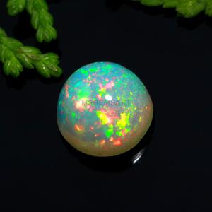 ขายร้อนโอปอลปรับเทียบอัญมณี 7 มม.Pin สีไฟโอปอล Cabochon เอธิโอเปียโอปอลอัญมณีสําหรับทําเครื่องประดับและของขวัญ - Product Image 1