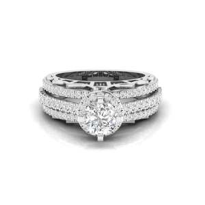 Anillo de compromiso con diamante de corte halo redondo de 1.25 ct, color F, claridad VS, diamante cultivado en laboratorio en oro de 14 quilates para regalo de aniversario nupcial. - Product Image 3