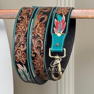 Nueva llegada 2025 correa de guitarra cruzada de repuesto de cuero mecanizado a mano correa de bolso de hombro de lujo de cuero de vaca genuino personalizada - Product Image 1