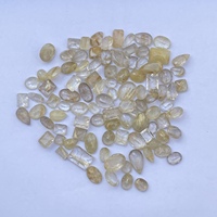 10mm 20mm Naturel Doré Rutile Tourmaliné Quartz À Facettes Ovale Poire Émeraude Coupe Gemme Pierre Lâche Bijoux DIY Anneau Pendentif