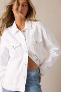 Chaquetas Vaqueras de Lona Personalizadas para Mujer, Estilo Holgado, Manga Larga, Básicas, con Botones, Bolsillos, Cómodas, Impermeables, de Algodón - Product Image 2