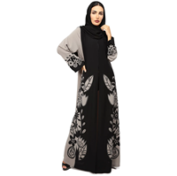 Abaya pour femmes respirante et personnalisée, de haute qualité, confortable, imprimée, noire unie, style vintage Dubaï, robe burqa toutes saisons
