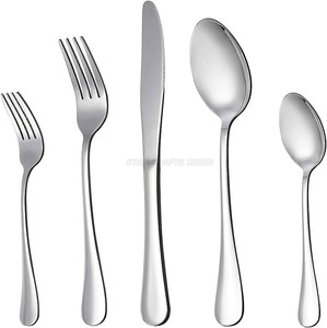 Wholesale 5 Pieces Dinnerware Set Stainless Steel Flatware Set Luxury Crushed Diamond Designer Luxury Cutlery Set in Flatware - Product Image 2