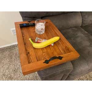 Hot Selling Polished Wooden Serving <b>Tray</b> with Metal Handle Farmhouse <b>Breakfast</b> <b>Tray</b> for Hotels and Restaurants - Product Image 4