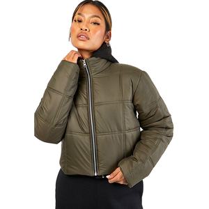 เสื้อแจ็คเก็ตแฟชั่นสตรีทแวร์แบบเรียบง่าย หนานุ่ม ดีไซน์ใหม่ รับผลิตตามแบบ OEM ไซส์ใหญ่ ทรงหลวม สวมใส่สบายสำหรับผู้หญิง - Product Image 5