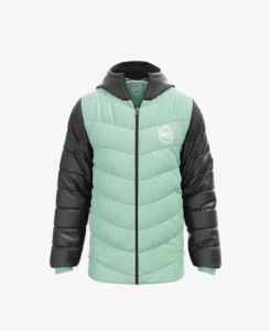 Chaqueta acolchada de invierno con estampado de logotipo personalizado de alta calidad para hombre, chaqueta acolchada con cuello levantado y bolsillos delanteros OEM al por mayor - Product Image 1