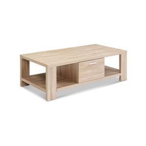 Mesa de centro de madera de teca maciza con color natural y cajón material de alta calidad para uso en interiores - Product Image 1