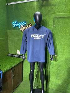 Maillot de hockey sur glace en polyester de haute qualité, respirant, écologique, avec logo imprimé en sérigraphie, uniforme de hockey personnalisé - Product Image 5