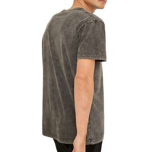 100% coton uni Vintage t-shirt hommes impression personnalisée broderie hommes lavage à l'acide t-shirt Streetwear - Product Image 4