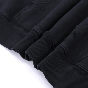 Sweat-shirts à capuche vintage de haute qualité pour hommes, épais, avec logo personnalisé brodé, coupe oversize, fermeture éclair, streetwear, vierges, 100% coton - Product Image 5