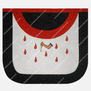 AASR Tablier en cuir de rite écossais unisexe 9e degré style arrondi pour adultes utilisation dans l'église - Product Image 1