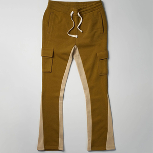 Pantalones de chándal Hip Hop de cintura alta para hombre, pantalones casuales de entrenamiento deportivo de calle de gran tamaño, tela de algodón 100% - Product Image 1