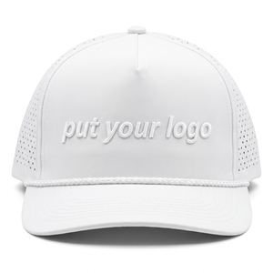 Gorra Snapback Personalizada OEM ODM con Logotipo, Perforada, Transpirable, de 5 Paneles, Color Sólido, con Cuerda, para Deportes al Aire Libre - Product Image 1