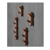 Beukenhouten wandhaken voor handdoeken, multifunctionele badkamer- & kledingkastorganizer, stevige opberghaak