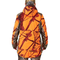 Veste safari en toile marron pour homme avec capuche, fermeture à boutons, résistante à l'eau, pour la chasse en plein air, à porter en automne