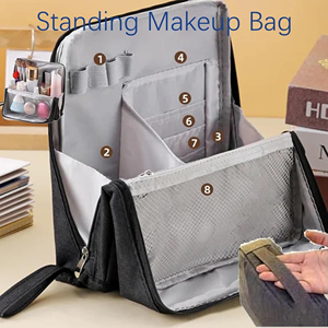 Cosmetic <b>Bag</b> Vietnam OEM Large Capacity <b>Waterproof</b> Portable Standing <b>Toiletry</b> <b>Bag</b> - Product Image 2