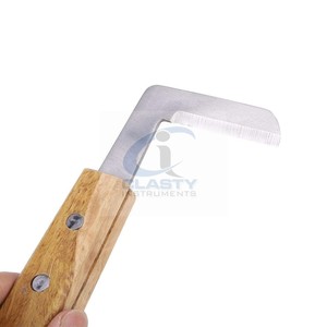 CUCHILLO DE ENGANCHE DE DOBLE S MANGO DE MADERA CON BUCLE GRANDE OVALADO CUCHILLO DE ENGANCHE HERRAMIENTA INSTRUMENTO VETERINARIO - Product Image 6