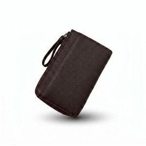 Porte-clés en cuir véritable de daim avec blocage RFID - Porte-clés élégant et portable - Product Image 2