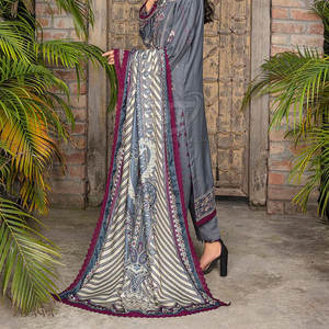 Shalwar Kameez Dupatta pour femmes en taille adulte, costume Shalwar Kameez 3 pièces personnalisé, imprimé moderne - Product Image 2