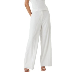 Pantalon cargo évasé et pantalon de bureau pour femme, couleur unie, grande taille, effet délavé, design personnalisé, qualité supérieure - Product Image 6