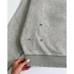 Sudadera de cuello redondo personalizada para mujer, sudadera lavada de cuello redondo de primera calidad, sudadera elegante lisa - Product Image 3