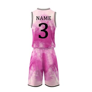 COSH-Uniforme de basket-ball entièrement personnalisé par sublimation, vêtement de sport pour jeunes, impression en sergé, col rond, ceinture élastique - Product Image 3